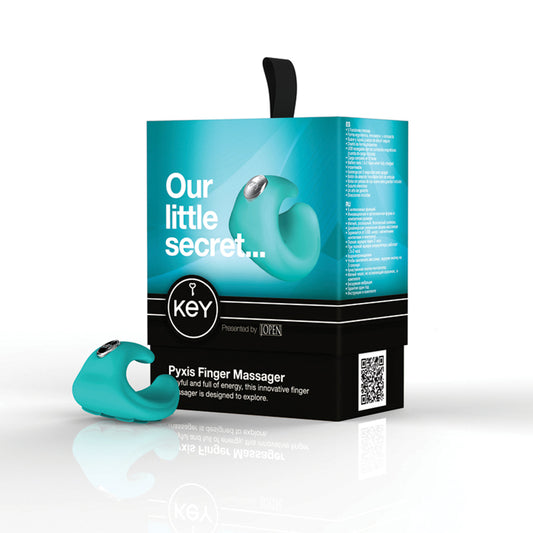 California Exotics Pyxis Finger Massager – Robin Blue Rechargeable Silicone Vibe