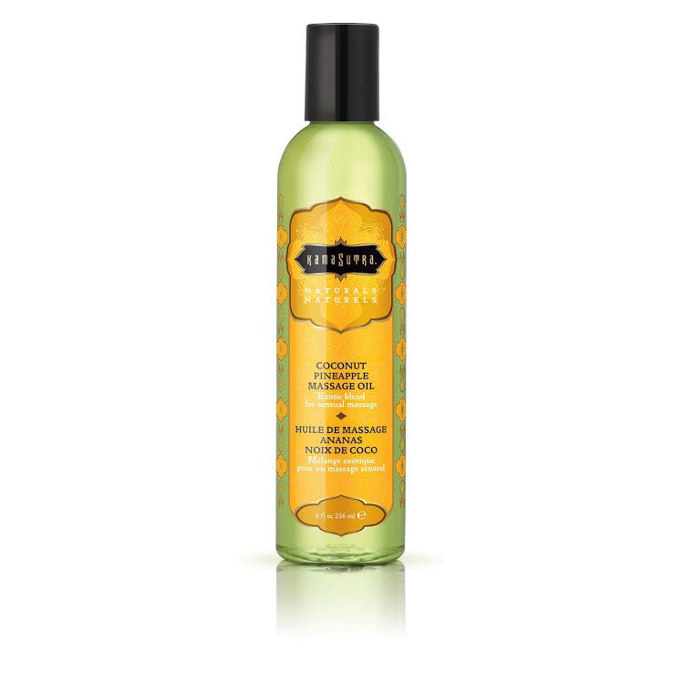 Kama Sutra Naturals Massage Oil Coconut Pineapple 8 oz