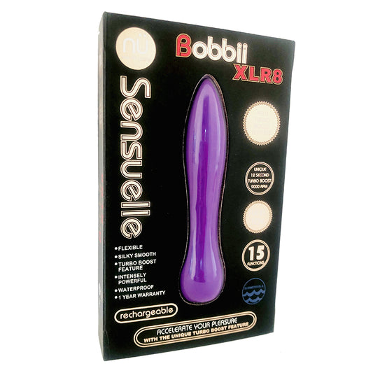nü Sensuelle Bobbii XLR8 – Flexible silicone vibrator with 15 functions and turbo boost mode