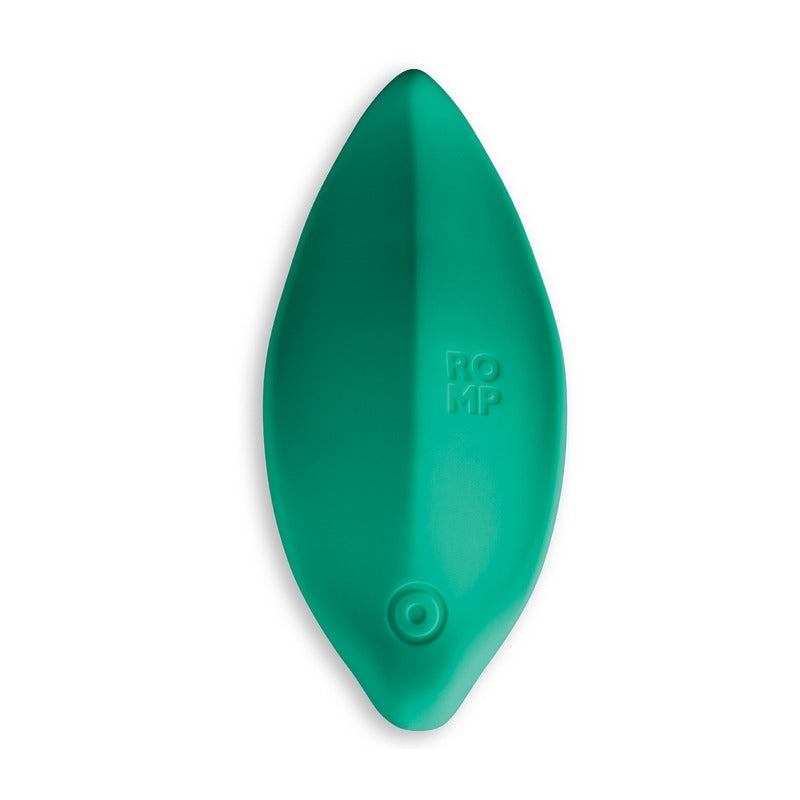 ROMP Wave lay-on vibrator in mint green with ergonomic design