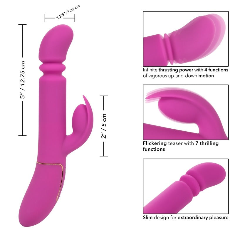 California Exotics Shameless Slim Player – Thrusting & Vibrating Silicone Dual Stimulator