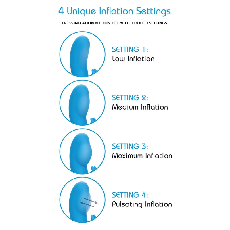 CalExotics Insatiable G – Inflatable G-Bunny Vibrator with Vibration and Tickler