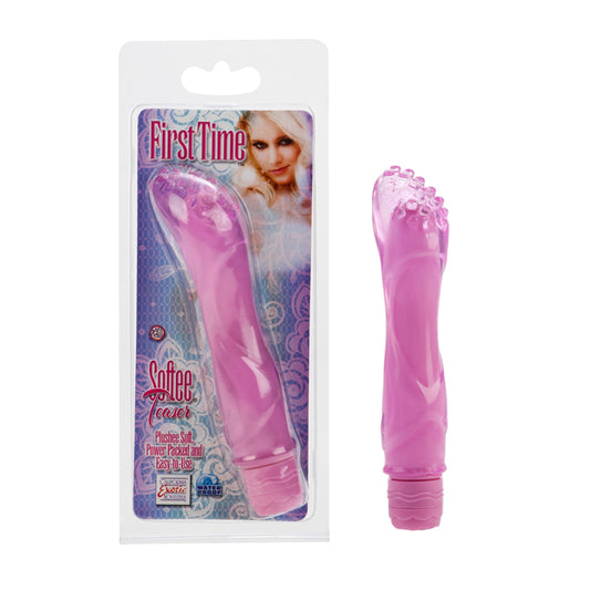 CalExotics First Time Softee Teaser Pink – Plush Beginner Vibrator | PurpleNight.ca