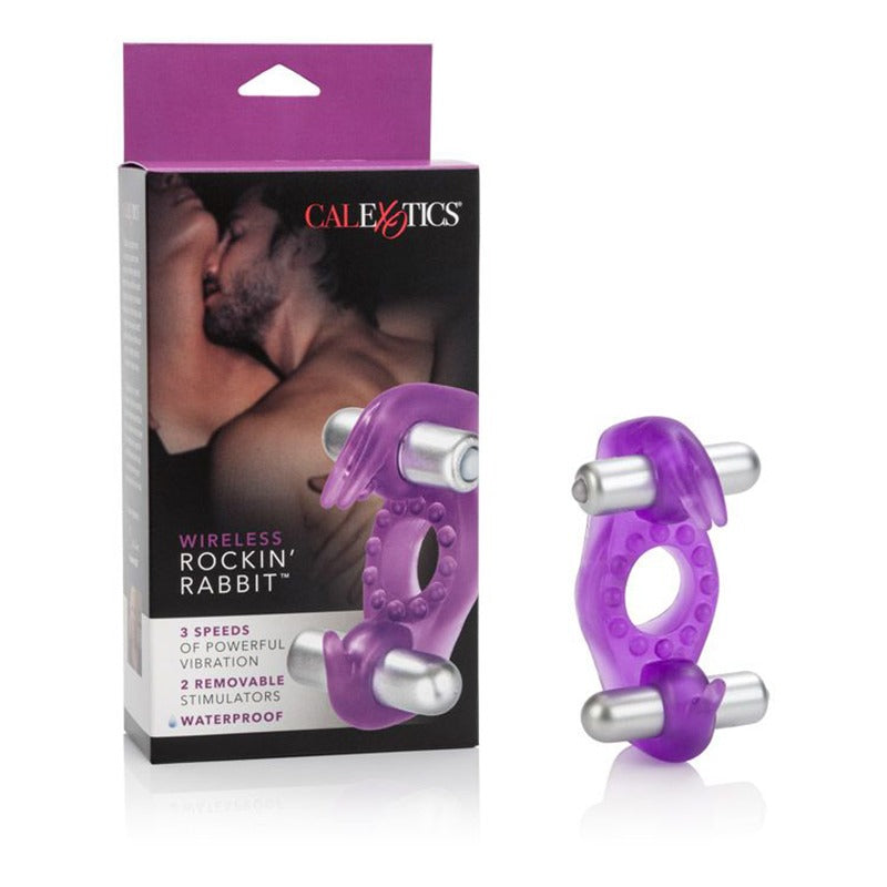 CalExotics Wireless Rockin' Rabbit – Dual Vibrating Couples Enhancer Ring with Bunny Ears