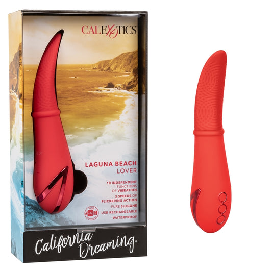 CalExotics Laguna Beach Lover Tongue Vibrator – Red Flickering Tease | PurpleNight.ca