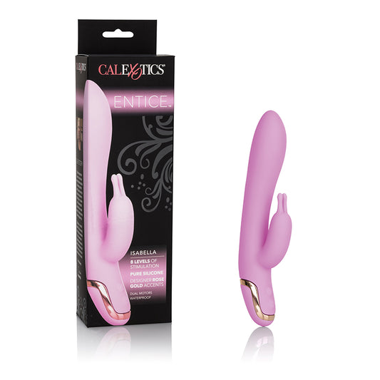 CalExotics Entice Isabella – Pink Dual-Motor Silicone Vibrator with Elegant Design