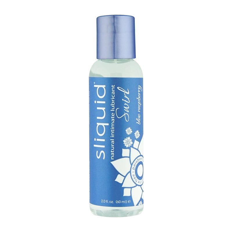 Sliquid Swirl Blue Raspberry Flavored Lubricant - 2 oz