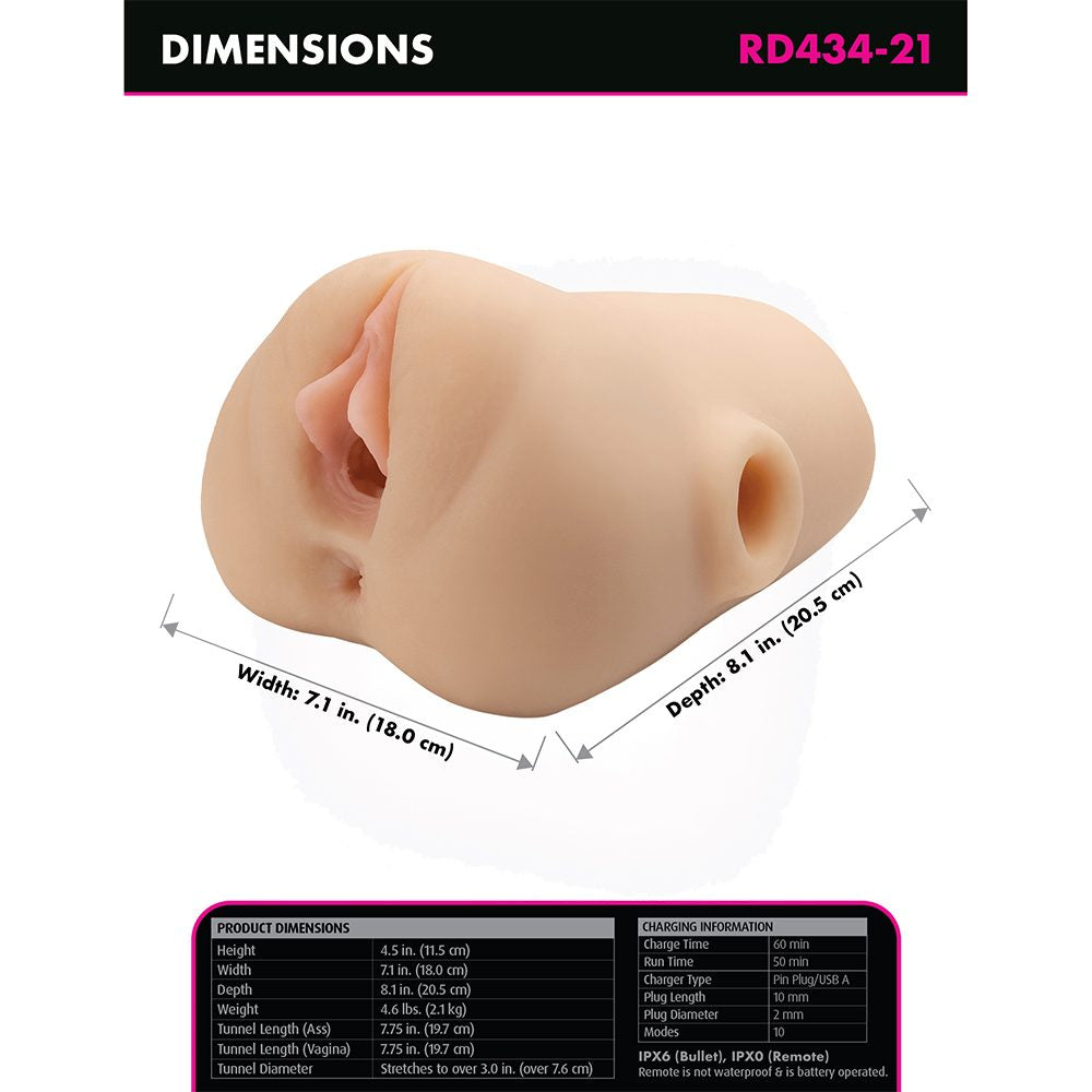 Pipedream Double Pounder Vibrating Squeeze Stroker