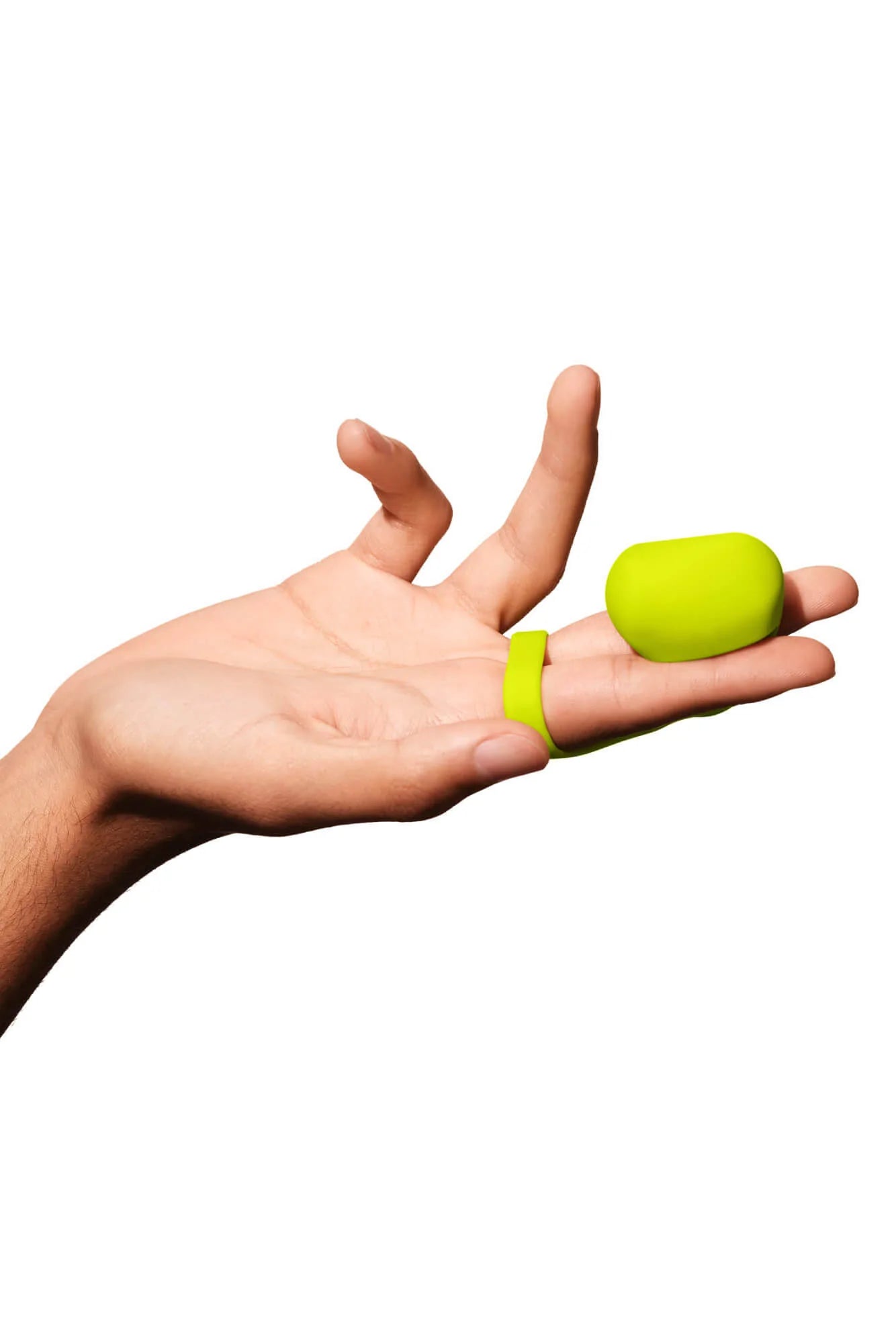 Dame Fin finger vibrator with optional strap in soft silicone