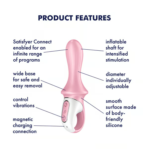 Satisfyer Air Pump Booty 5+ inflatable anal vibrator with app control