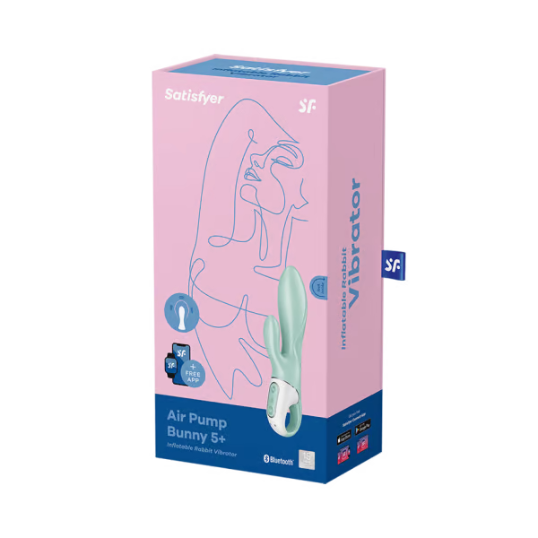 Satisfyer Air Pump Bunny 5+ – Mint Inflatable Rabbit Vibrator with App & Dual Motors