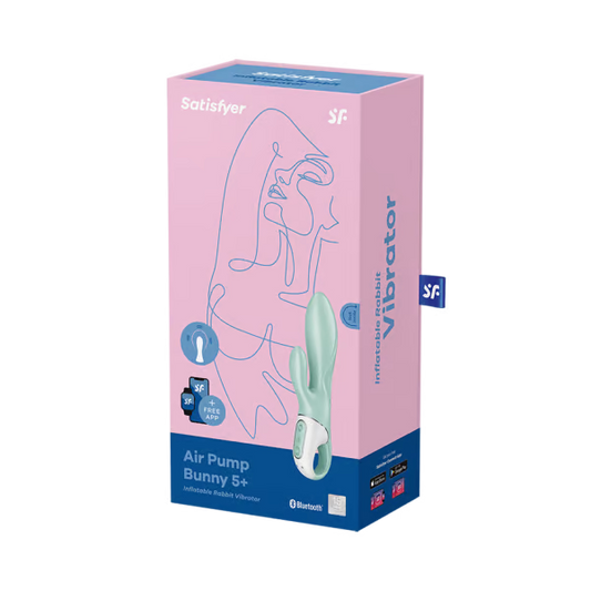 Satisfyer Air Pump Bunny 5+ – Mint Inflatable Rabbit Vibrator with App & Dual Motors