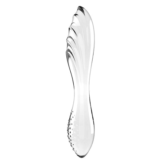 Satisfyer Dazzling Crystal 1 Glass Dildo with dual-sided textures