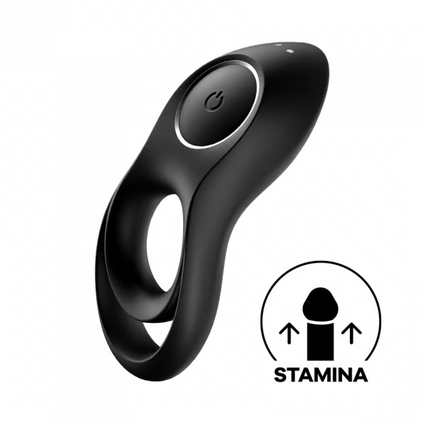 Satisfyer Legendary Duo Ring Vibrator – Dual Ring Black Silicone Design
