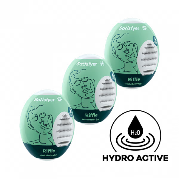 Satisfyer Masturbator Egg 3er Set (Riffle) - Light Green