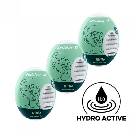 Satisfyer Masturbator Egg 3er Set (Riffle) - Light Green