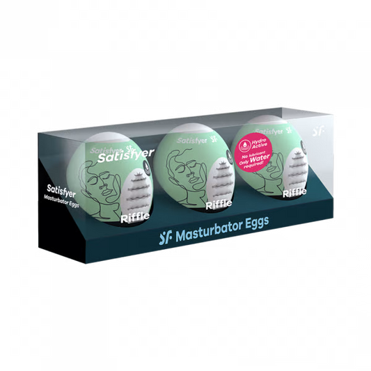Satisfyer Masturbator Egg 3er Set (Riffle) - Light Green