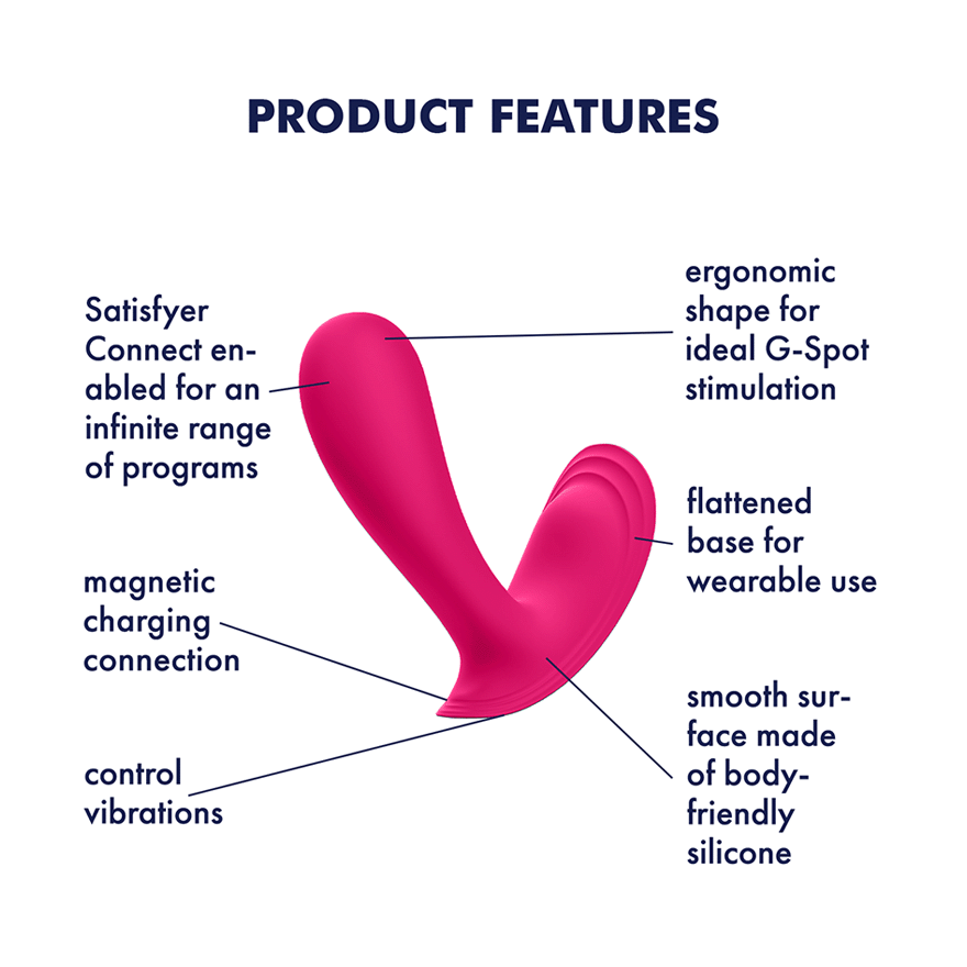 Satisfyer Top Secret Wearable Vibrator - Pink