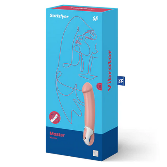 Satisfyer Master Vibrator with XXL curved shaft in nude tone
