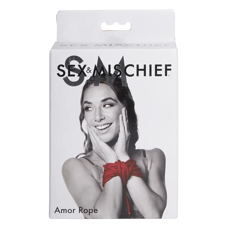 Sportsheets Sex & Mischief Amor Rope in red, 30-foot cotton rope