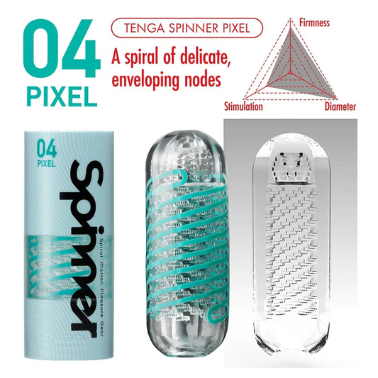 Tenga Spinner 04 PIXEL Male Masturbator – Spiral Pixel Design
