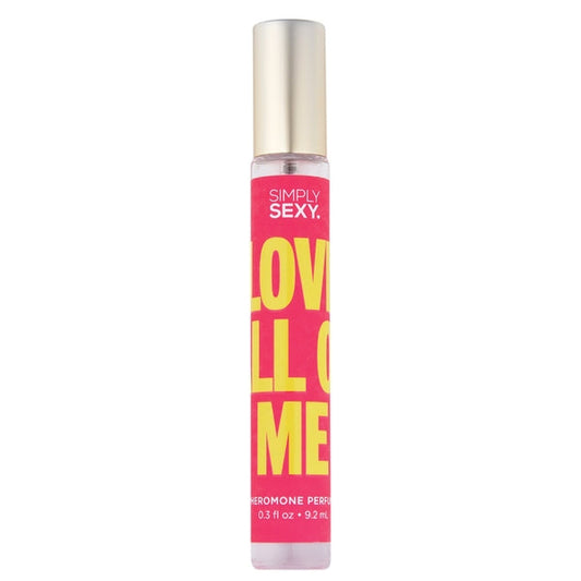 Simply Sexy Love All Of Me Pheromone Perfume –  travel-size bottle with floral-vanilla scent, designed to enhance your natural chemistry