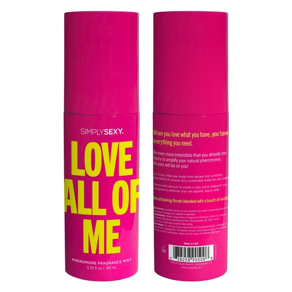Simply Sexy Pheromone Body Mist – Love All of Me – 2 oz / 59 mL