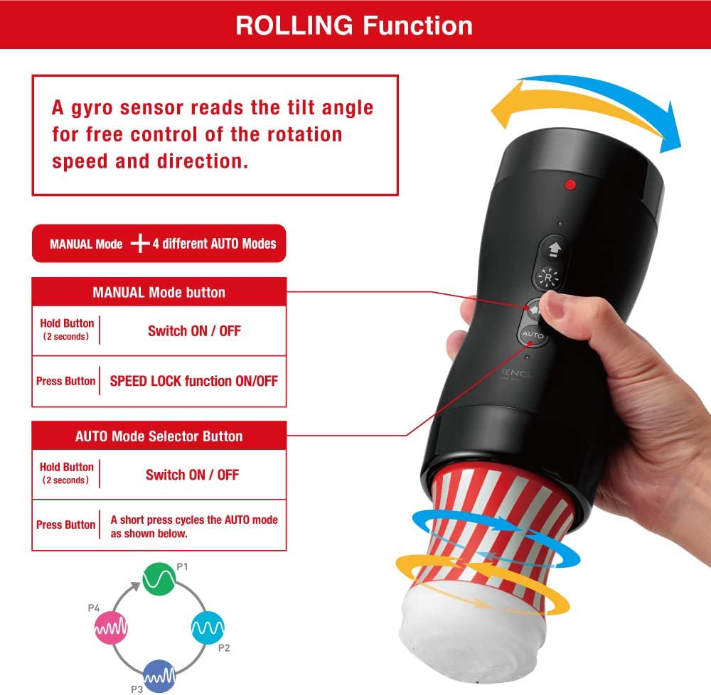 Tenga Vacuum Gyro Roller – Rotating Suction