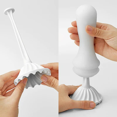 TENGA FLEX Male Masturbator with spiral ribbed sleeve and suction control – reusable and easy to clean