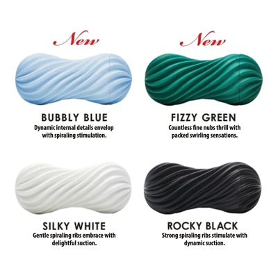 TENGA FLEX Male Masturbator with spiral ribbed sleeve and suction control – reusable and easy to clean