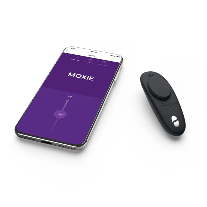 We-Vibe Moxie+ wearable panty vibrator with magnetic clip