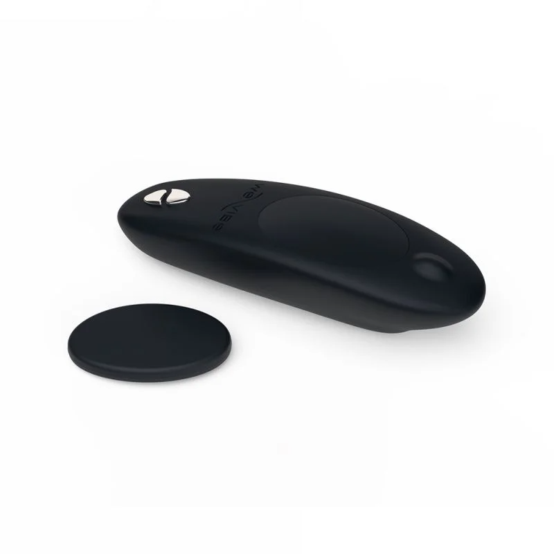 Black and acqua We-Vibe Moxie+ clitoral vibe with remote