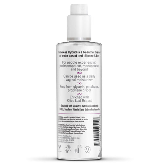 Wicked Simply Timeless Hybrid Lubricant 4 oz – Water-Silicone Blend for Menopause Comfort