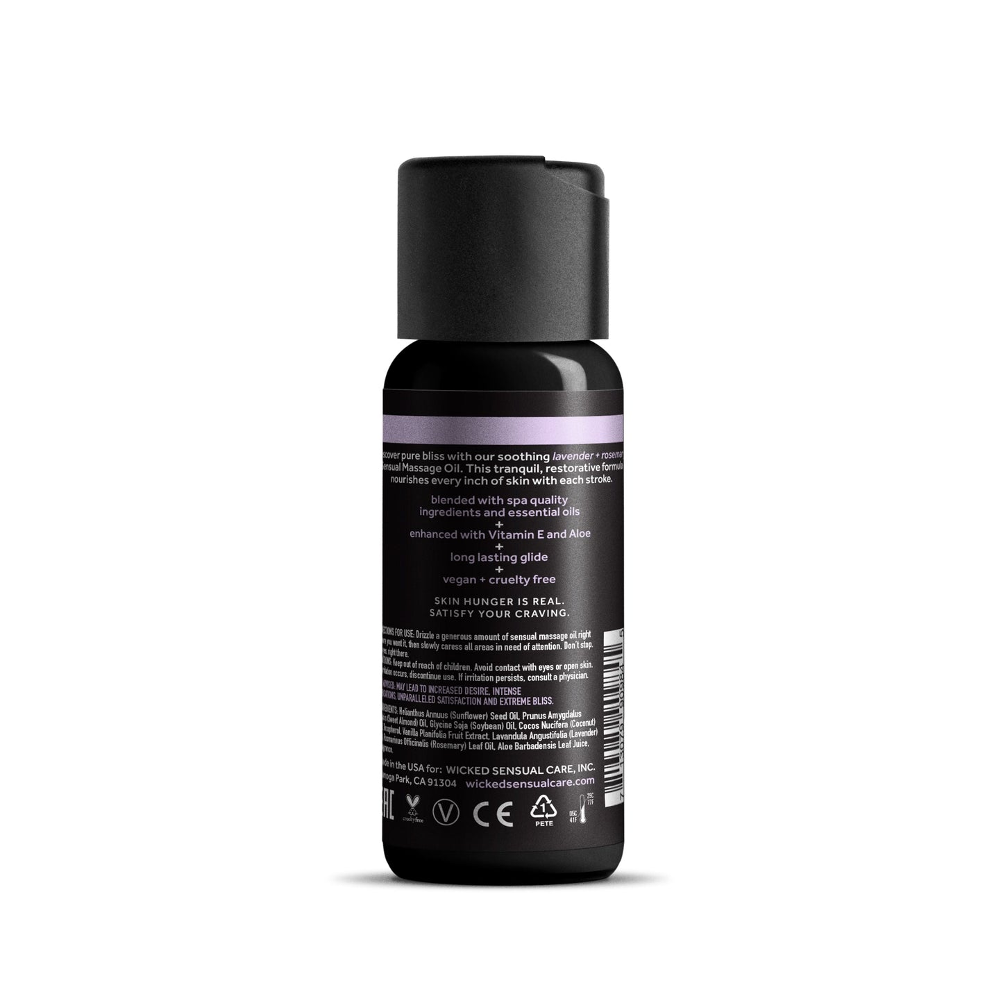 Wicked Lavender & Rosemary Sensual Massage Oil – 4 oz / 120 mL