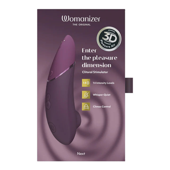 Premium Womanizer Next Clitoral Stimulator – 3D Pleasure Air technology with customizable depth and whisper-quiet operation
