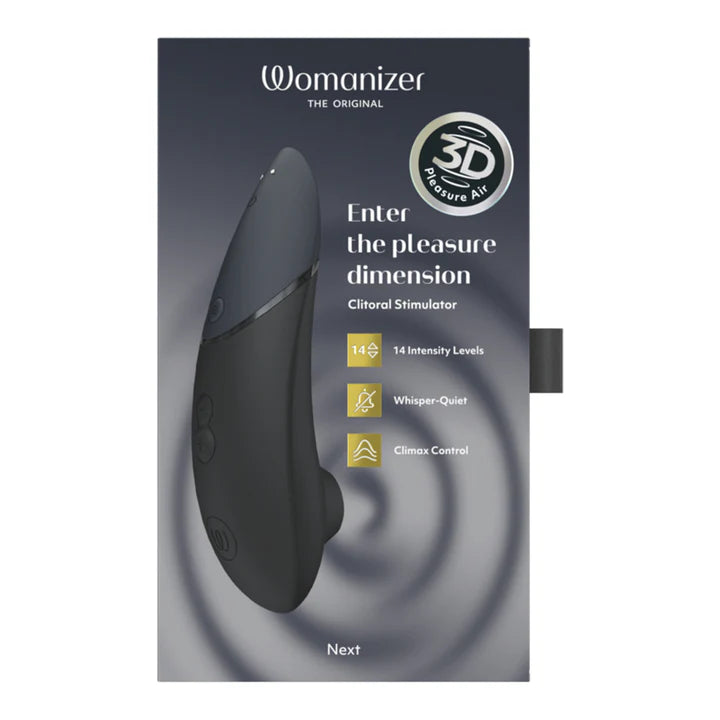Premium Womanizer Next Clitoral Stimulator – 3D Pleasure Air technology with customizable depth and whisper-quiet operation