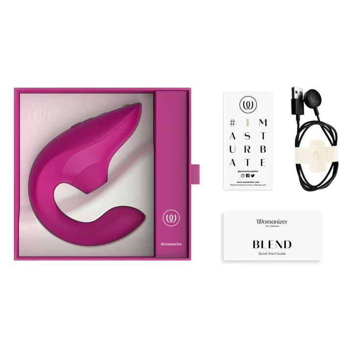 Womanizer Blend Vibrant dual stimulation rabbit vibrator – Pleasure Air technology