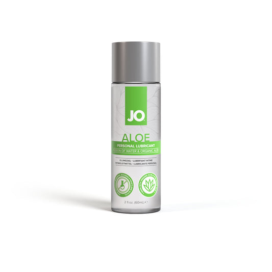System JO Aloe Water-Based Lubricant – pH Balanced, Natural Glide – 2 oz / 60 mL