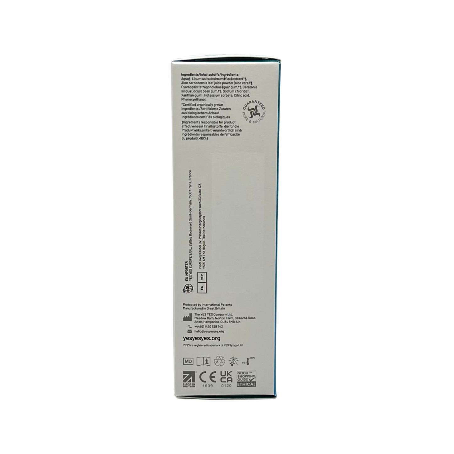 YES WB Water Based Organic Lubricant - 50ml