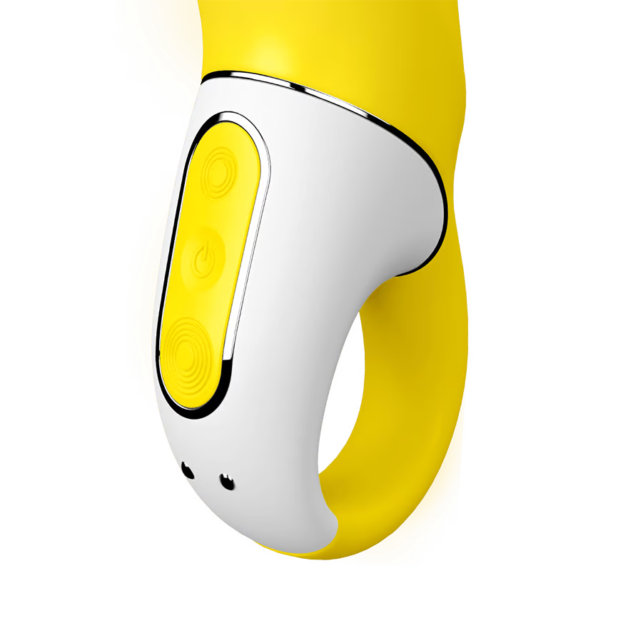 Rechargeable waterproof G-spot vibrator in bright yellow