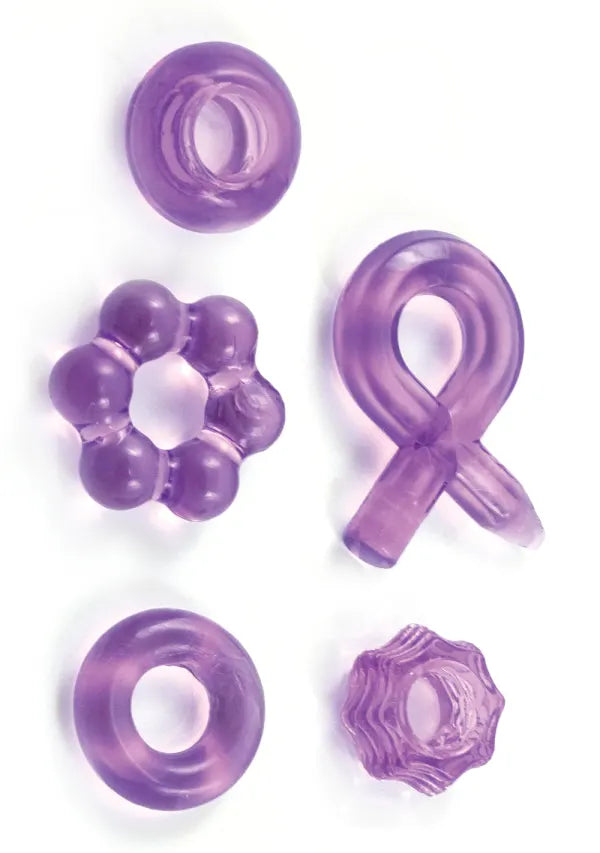 Nasstoys Enhancer Five-Piece Cock Ring Set Purple