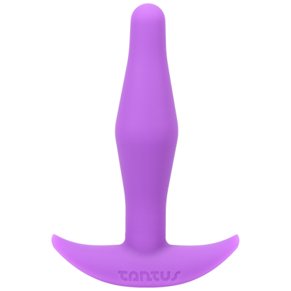 Soft silicone butt plug for first-time anal play – Tantus Little Flirt close-up