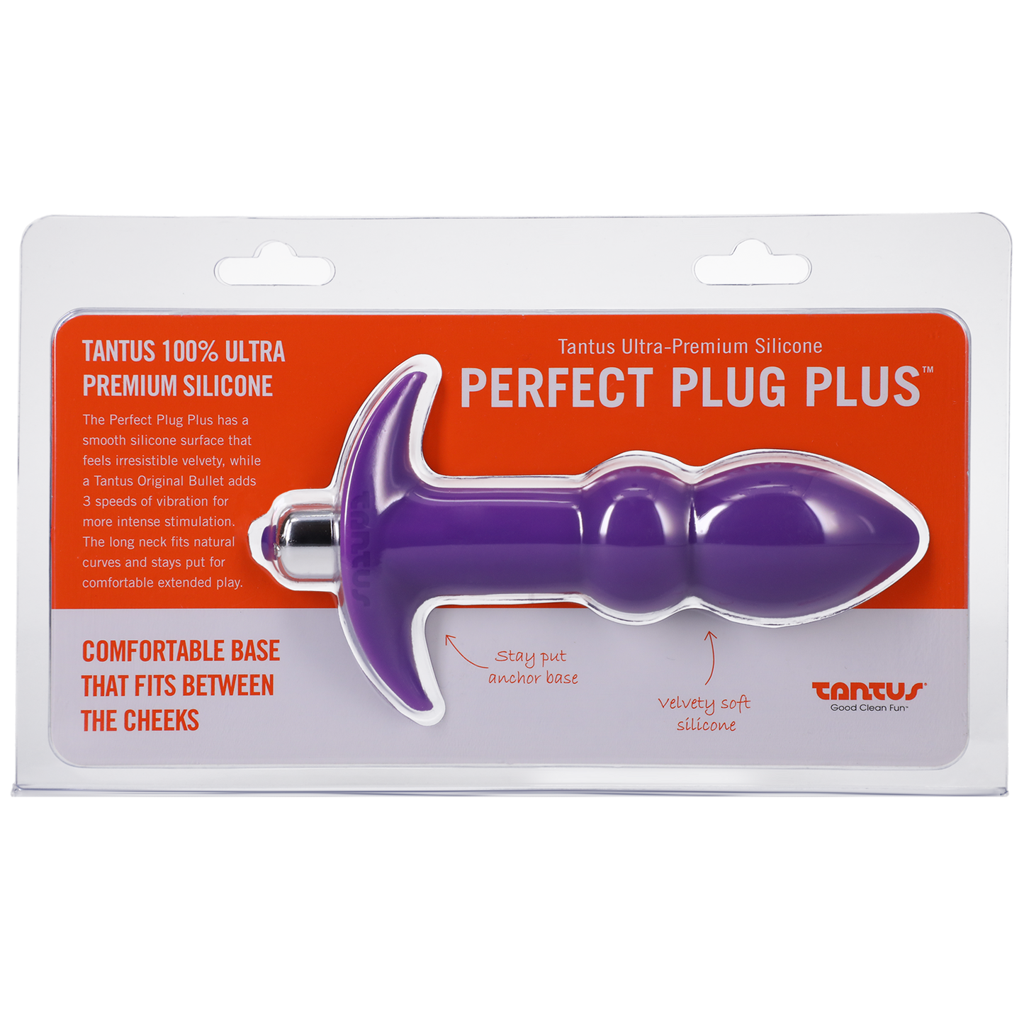 Tantus Perfect Plug Plus Vibe – beginner-friendly silicone butt plug with bullet vibrator