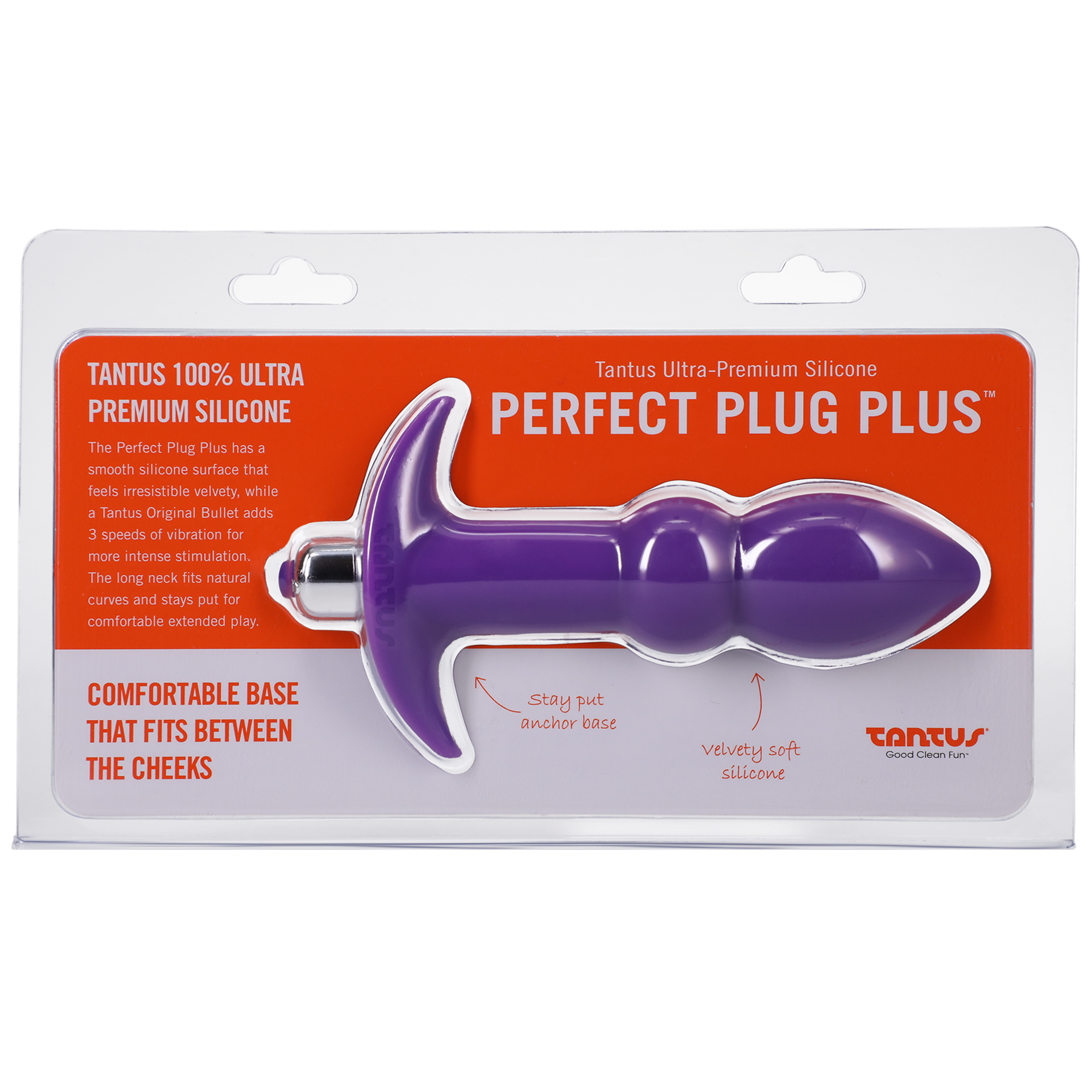 Tantus Perfect Plug Plus Vibe – beginner-friendly silicone butt plug with bullet vibrator