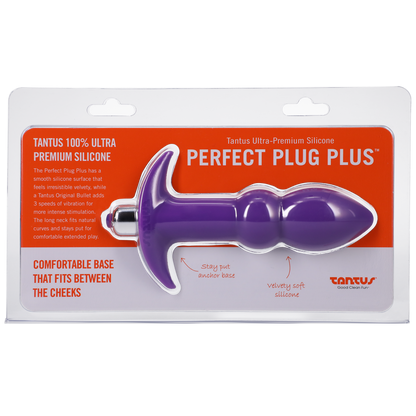 Tantus Perfect Plug Plus Vibe – beginner-friendly silicone butt plug with bullet vibrator