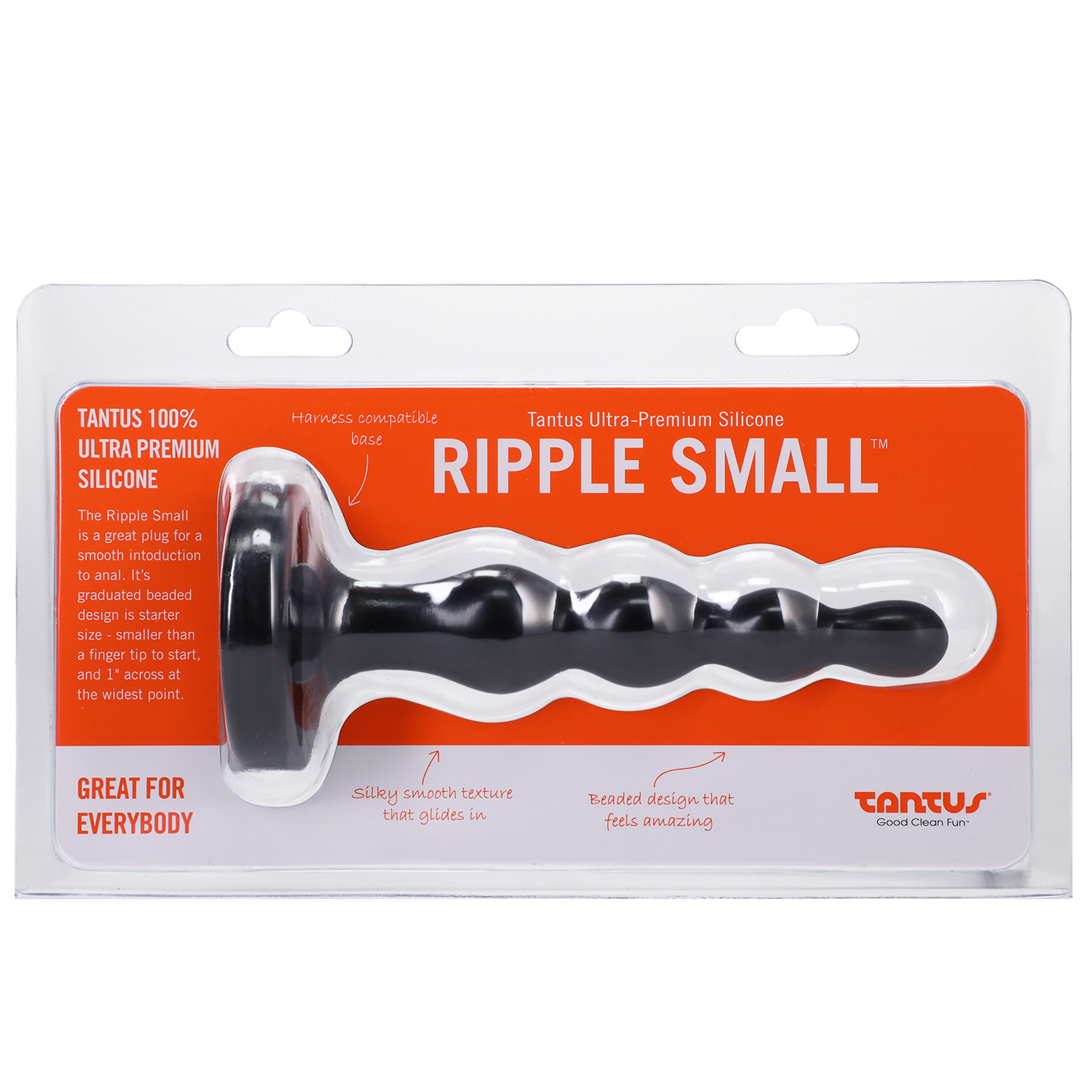 Tantus Ripple Small – beginner silicone butt plug with graduated beads