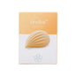 Tenga Iroha Kushi soft-touch ribbed vibrator – blush-colored, waterproof external massager with curved body and tapered tip.