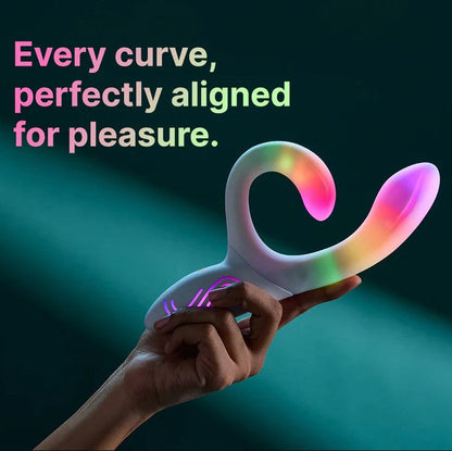 Illumination The Rabbit app-controlled dual vibrator with RGB lighting and silicone body