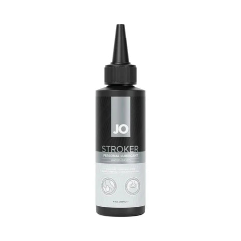 Bottle of JO Stroker personal lubricant on a white background