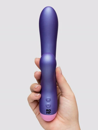 Waterproof rechargeable suction vibrator with dual control – Romp Pulse
